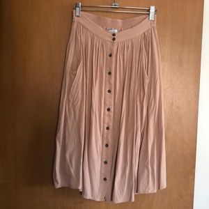 Skye Midi button down skirt